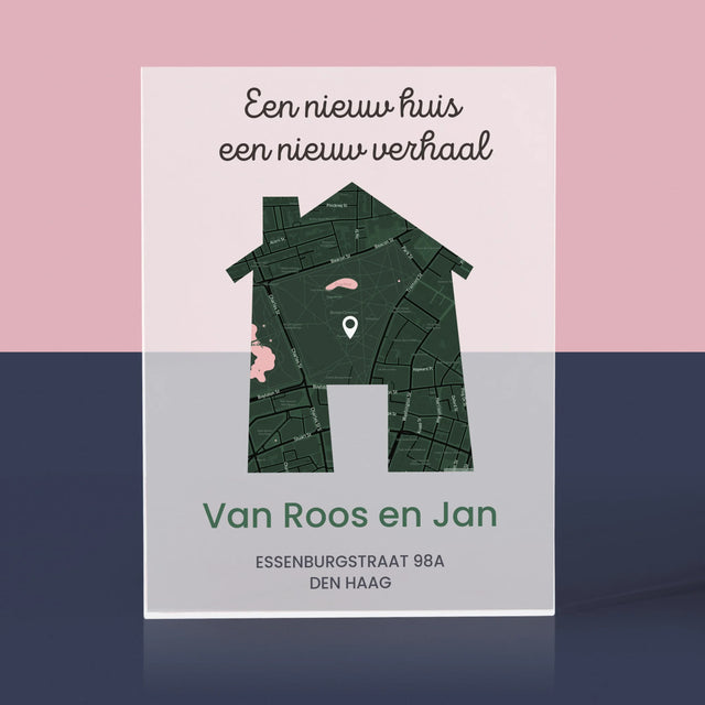 Stadsplastadsplattegrond: Stadskaart: Nieuw Huis - Acryl Blok