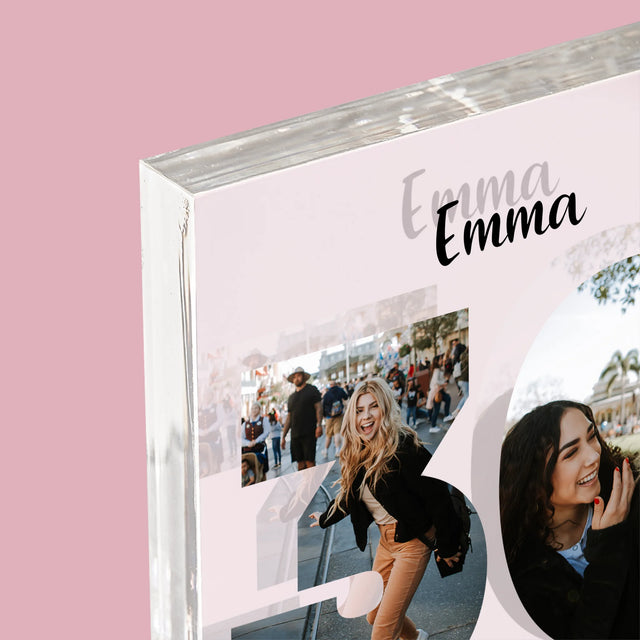 Woord Van Foto'S: 30 Jaar - Acryl Blok