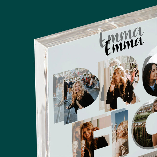 Woord Van Foto'S: Proficiat - Acryl Blok