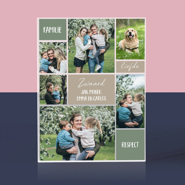 Fotocollage: Collage Familie - Acryl Blok