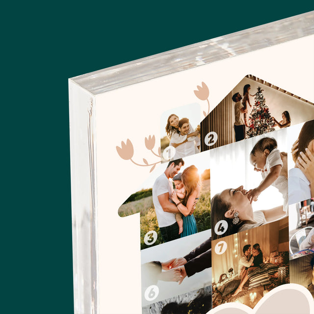 Vorm Van Foto'S: Familiehuis - Acryl Blok