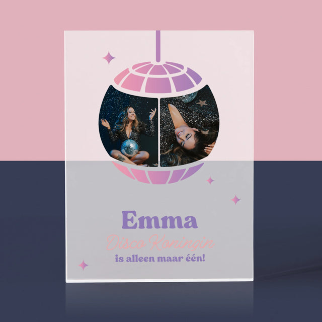 Fotocollage: Disco Koningin - Acryl Blok