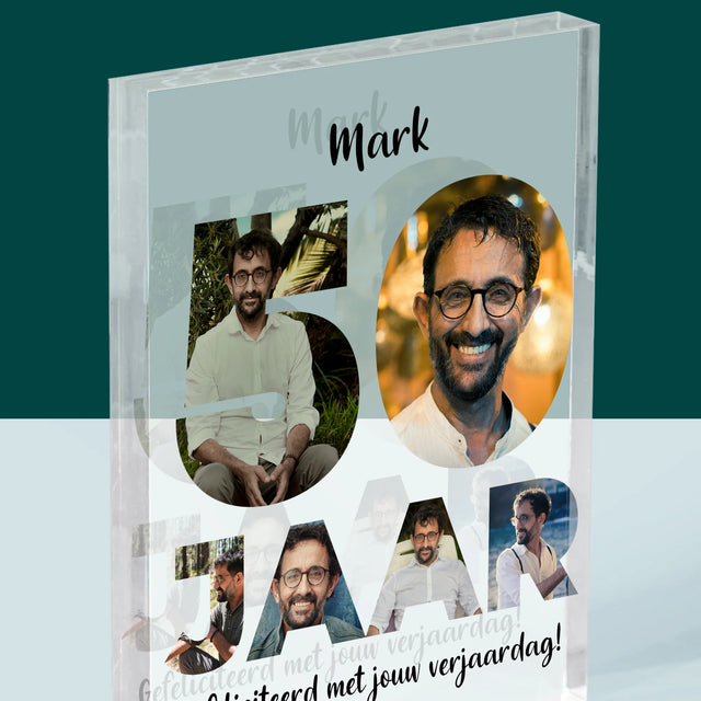 Woord Van Foto'S: 50 Jaar - Acryl Blok