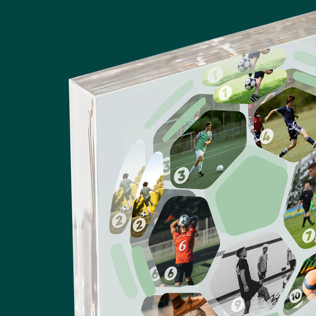 Fotocollage: Fotocollage Voetbal - Acryl Blok