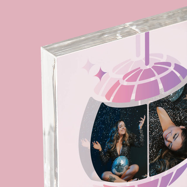 Fotocollage: Disco Koningin - Acryl Blok