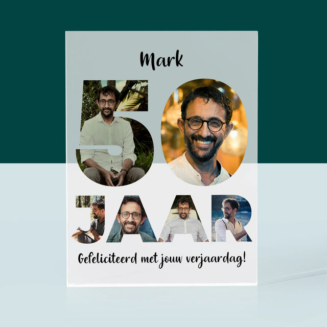 Woord Van Foto'S: 50 Jaar - Acryl Blok