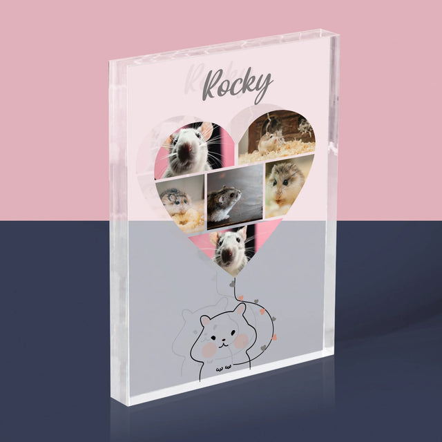 Fotocollage: Hamster - Acryl Blok