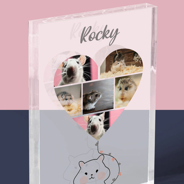 Fotocollage: Hamster - Acryl Blok