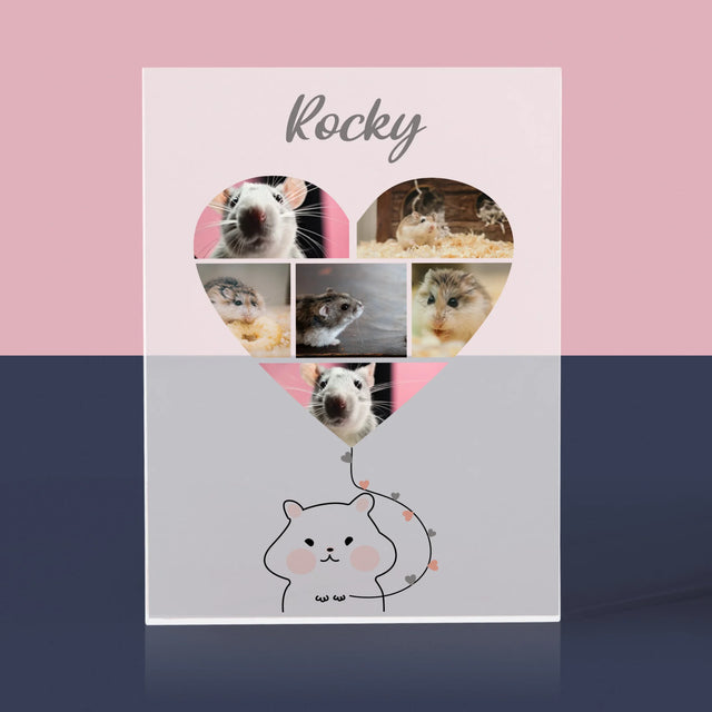 Fotocollage: Hamster - Acryl Blok