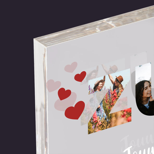 Słowo Ze Zdjęć: Siostra - Blok Akrylowy z Nadrukiem | NL