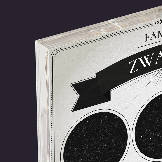 Mapa Gwiazd: Rodzina - Blok Akrylowy z Nadrukiem | NL