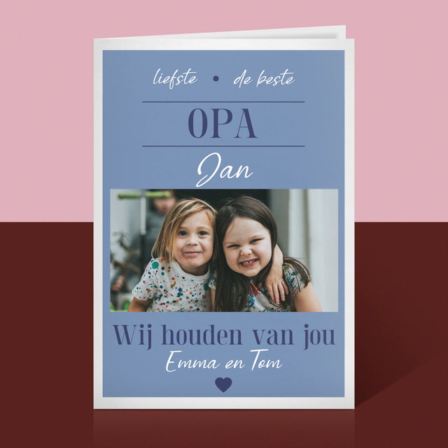 Fotocollage: Lieve Opa - Wenskaart
