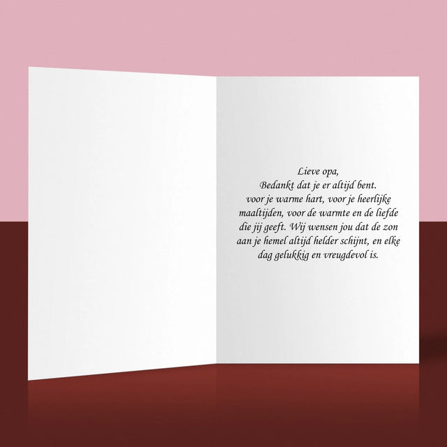 Fotocollage: Lieve Opa - Wenskaart