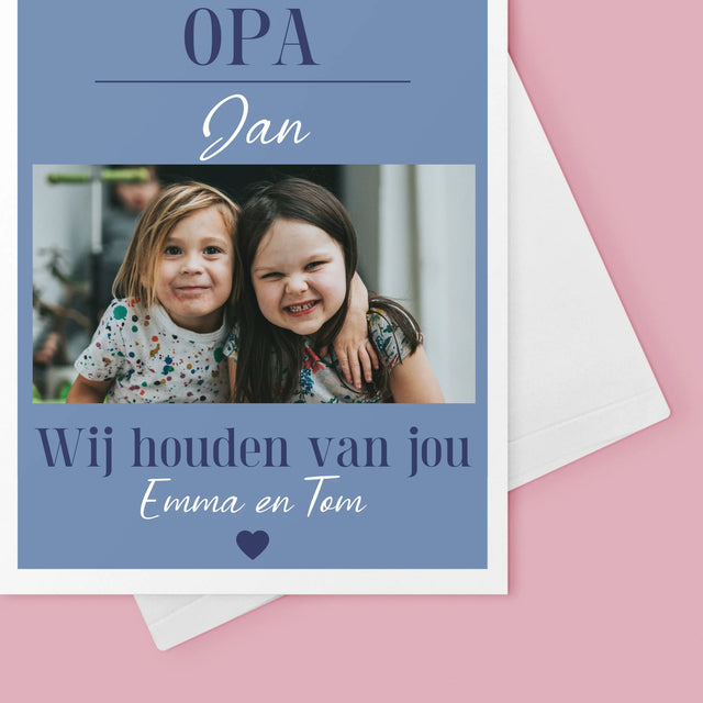 Fotocollage: Lieve Opa - Wenskaart