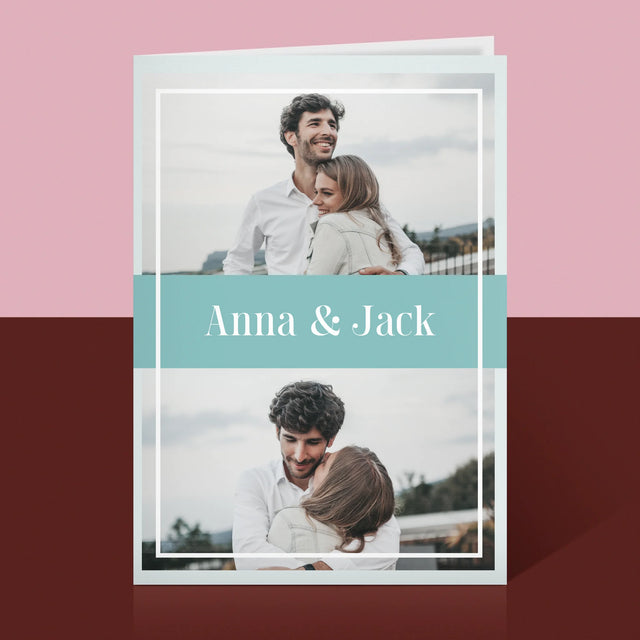 Fotocollage: Namen, Koppel - Wenskaart