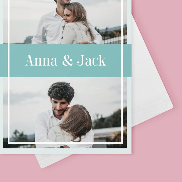 Fotocollage: Namen, Koppel - Wenskaart