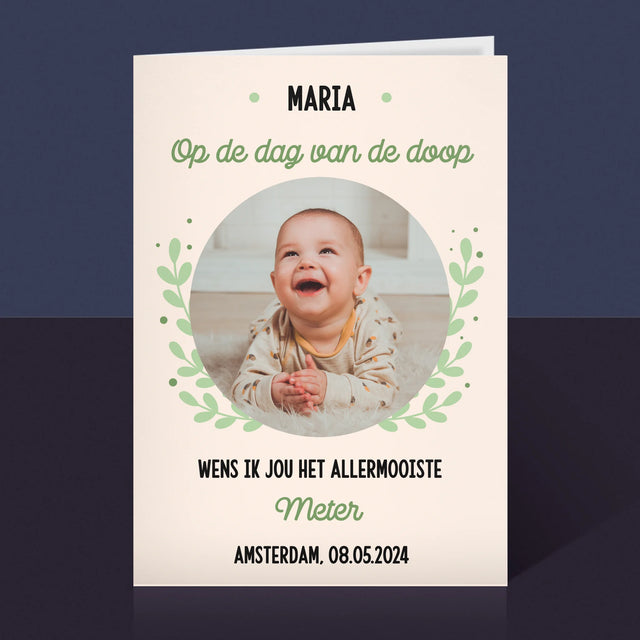 Foto En Handtekening: Ter Gelegenheid Van De Doop - Wenskaart