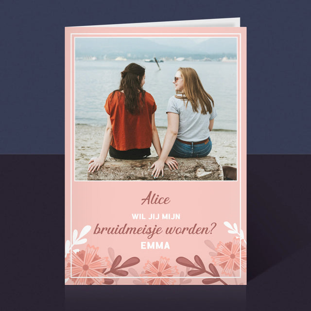 Fotocollage: Verzoek Om Bruidsmeisje Te Worden - Wenskaart