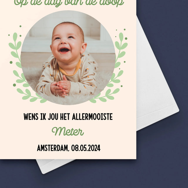Foto En Handtekening: Ter Gelegenheid Van De Doop - Wenskaart