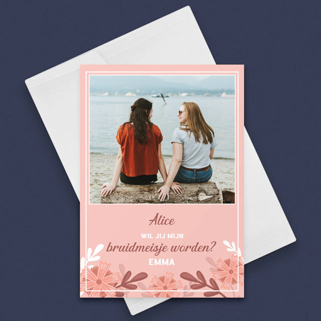 Fotocollage: Verzoek Om Bruidsmeisje Te Worden - Wenskaart