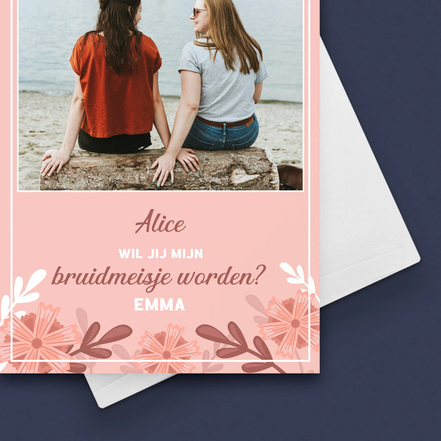 Fotocollage: Verzoek Om Bruidsmeisje Te Worden - Wenskaart