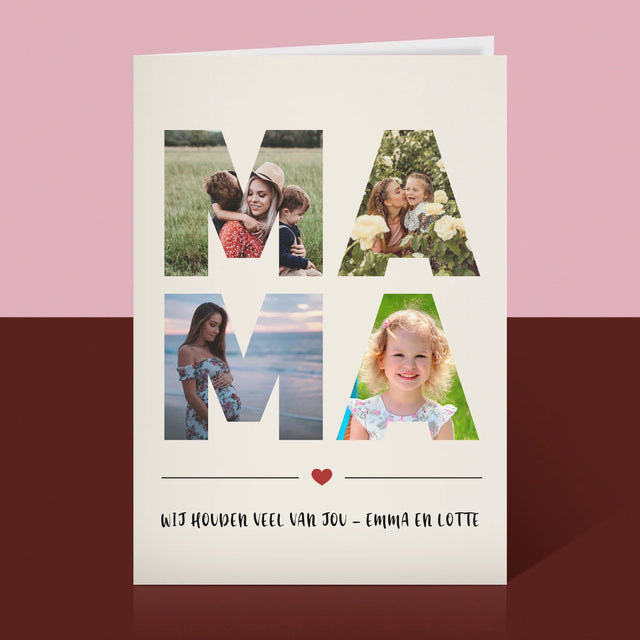 Woord Van Foto'S: Mama - Wenskaart