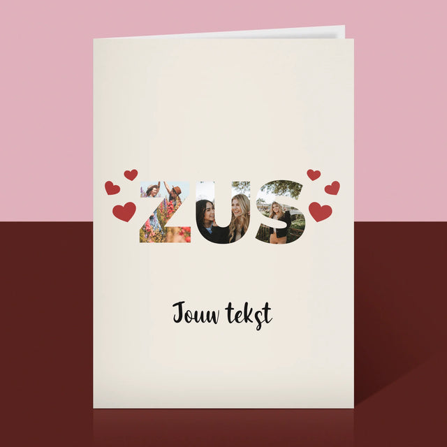 Woord Van Foto'S: Zus - Wenskaart