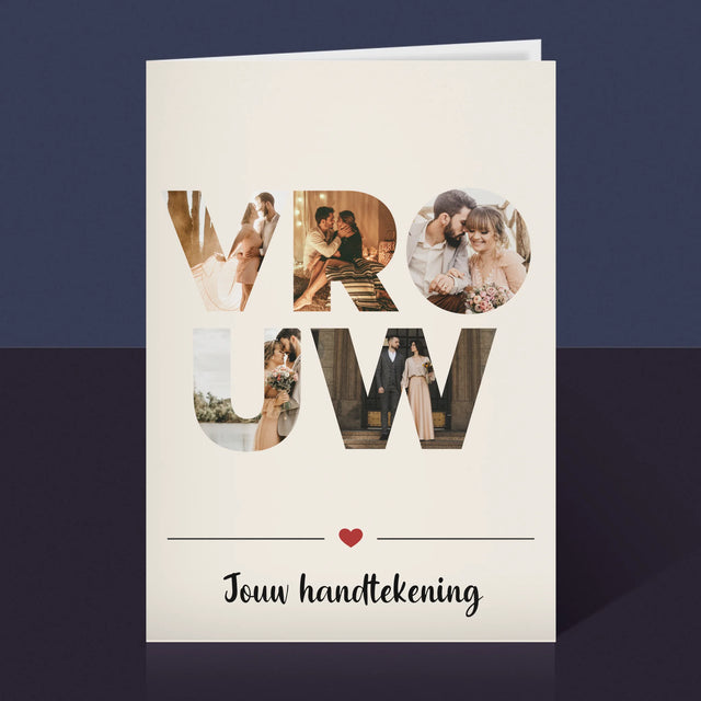 Woord Van Foto'S: Vrouw - Wenskaart