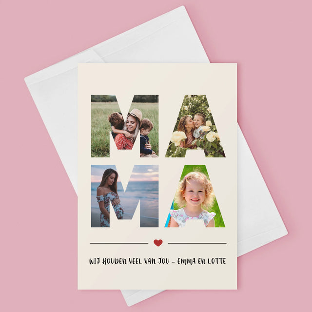 Woord Van Foto'S: Mama - Wenskaart