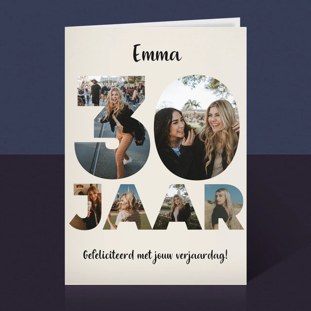 Woord Van Foto'S: 30 Jaar - Wenskaart