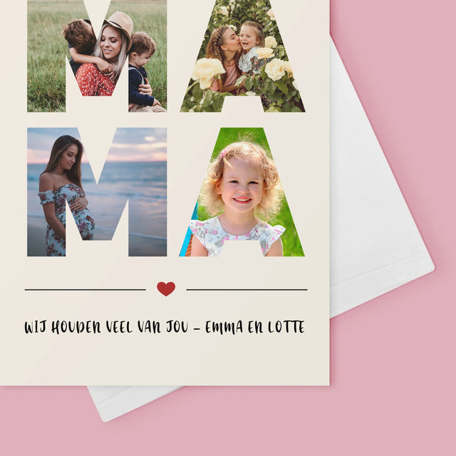 Woord Van Foto'S: Mama - Wenskaart