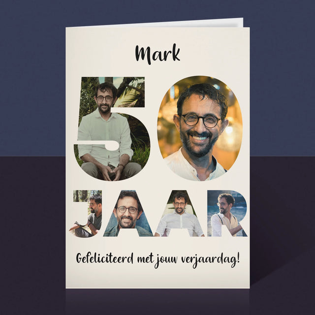 Woord Van Foto'S: 50 Jaar - Wenskaart