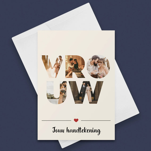 Woord Van Foto'S: Vrouw - Wenskaart