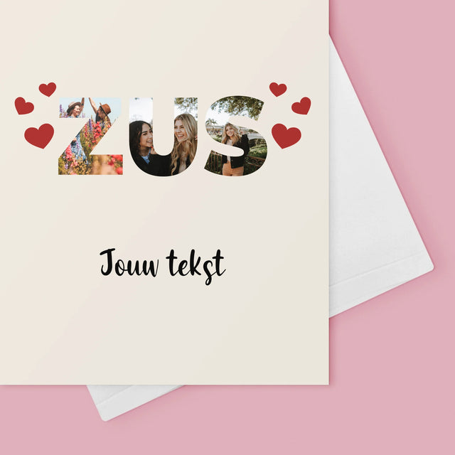 Woord Van Foto'S: Zus - Wenskaart