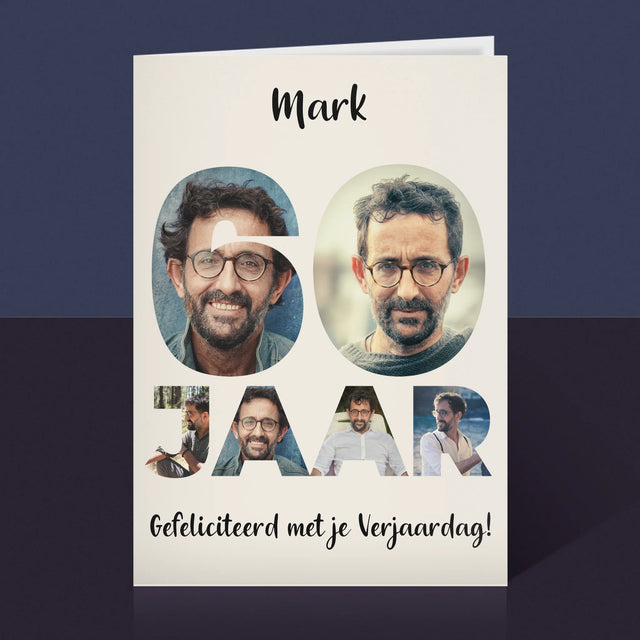 Woord Van Foto'S: 60 Jaar - Wenskaart