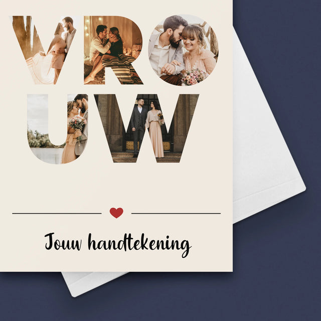 Woord Van Foto'S: Vrouw - Wenskaart