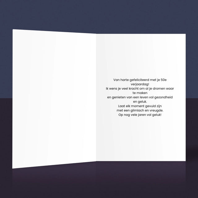 Woord Van Foto'S: 50 Jaar - Wenskaart