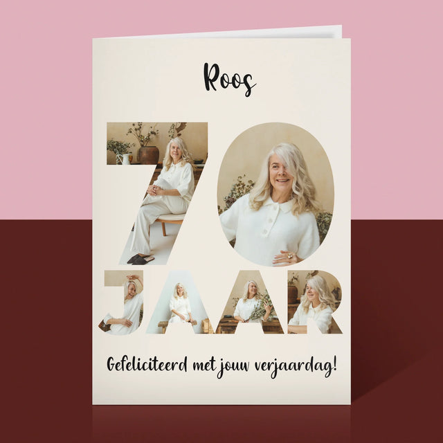 Woord Van Foto'S: 70 Jaar - Wenskaart