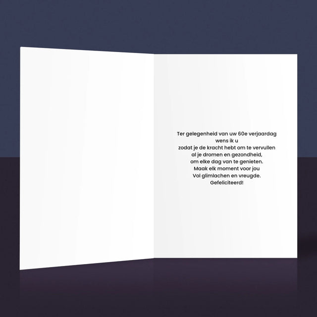 Woord Van Foto'S: 60 Jaar - Wenskaart