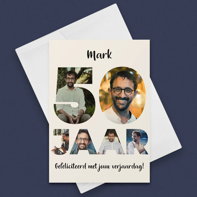 Woord Van Foto'S: 50 Jaar - Wenskaart