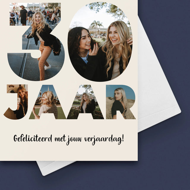 Woord Van Foto'S: 30 Jaar - Wenskaart