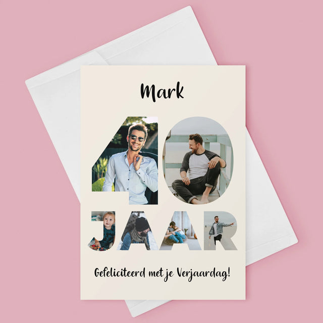 Woord Van Foto'S: 40 Jaar - Wenskaart