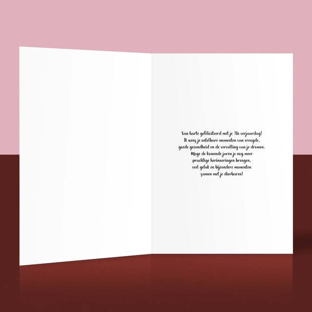 Woord Van Foto'S: 70 Jaar - Wenskaart