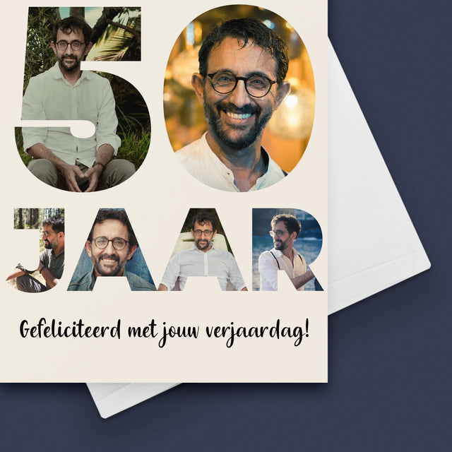 Woord Van Foto'S: 50 Jaar - Wenskaart