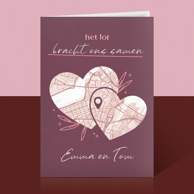 Stadsplastadsplattegrond: Stadskaart: Het Lot - Wenskaart