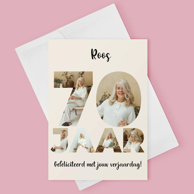 Woord Van Foto'S: 70 Jaar - Wenskaart