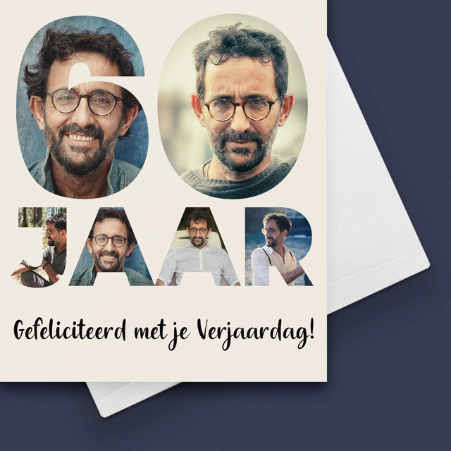 Woord Van Foto'S: 60 Jaar - Wenskaart