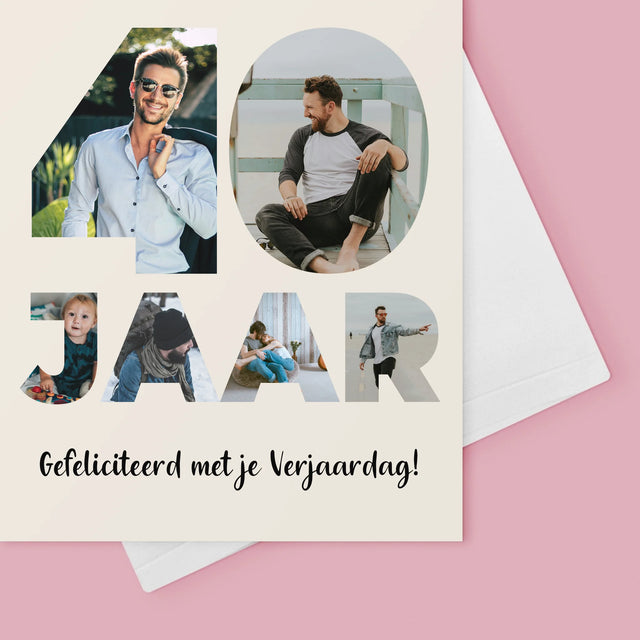 Woord Van Foto'S: 40 Jaar - Wenskaart