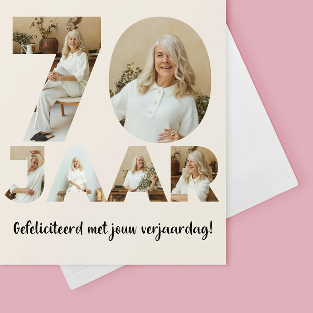 Woord Van Foto'S: 70 Jaar - Wenskaart