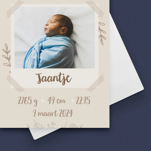 Geboorteakte Van Kind: Metriek Takjes - Wenskaart